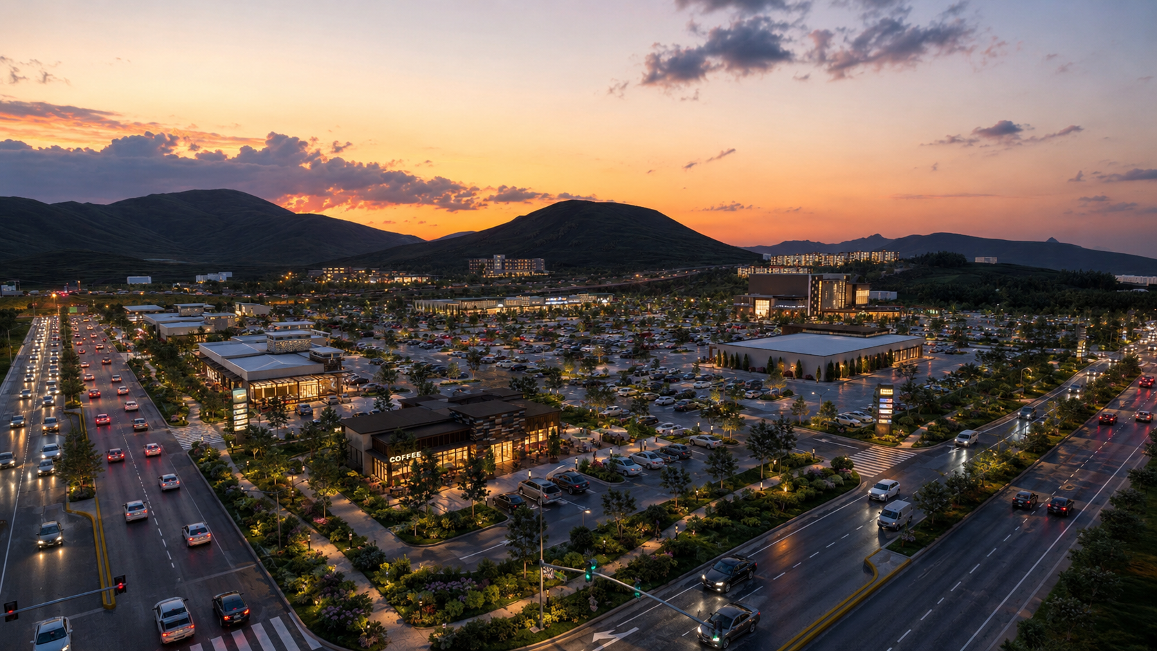 Mixed-use commercial center